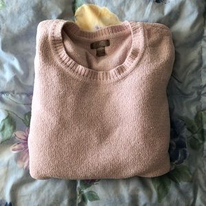 Fluffy pink sweater